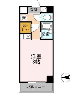 土井ハイツ北条口(ワンルーム/2階)の間取り写真