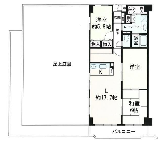 ロイヤルハイツ白川台(3LDK/10階)の間取り写真