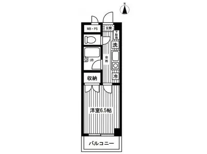 KSフラット2003(1K/3階)の間取り写真