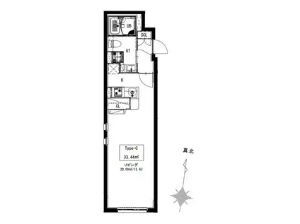 LUORE三宿(ワンルーム/4階)の間取り写真