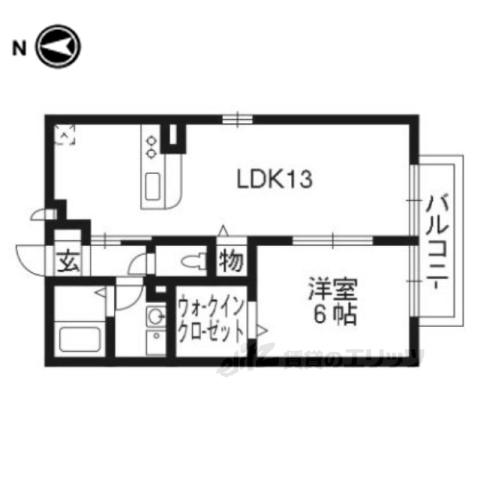 グランシャリオ(1LDK/2階)の間取り写真
