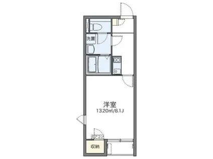 レオネクストファウンテン(1K/1階)の間取り写真