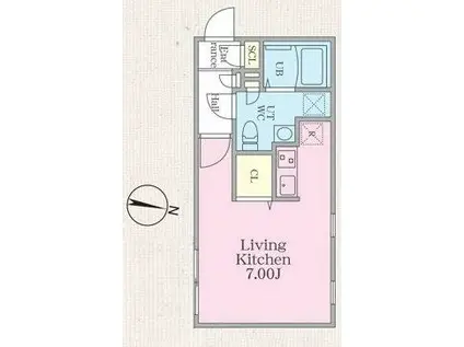 GRAN PASEO 明大前II(ワンルーム/1階)の間取り写真