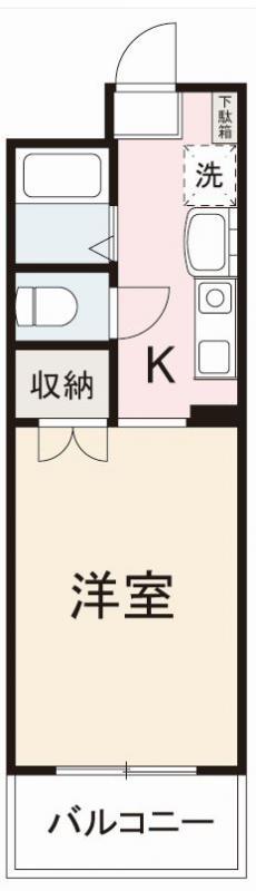 リモージュ(1K/3階)の間取り写真