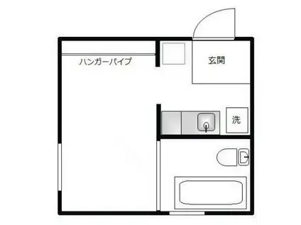 東急東横線 祐天寺駅 徒歩6分 3階建 築15年(ワンルーム/2階)の間取り写真