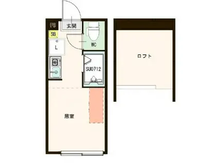 ハーモニーテラス桜台IV(ワンルーム/1階)の間取り写真