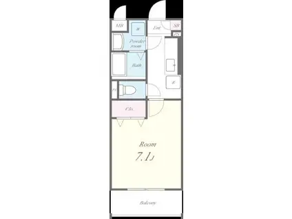 グレースメゾン(1K/2階)の間取り写真