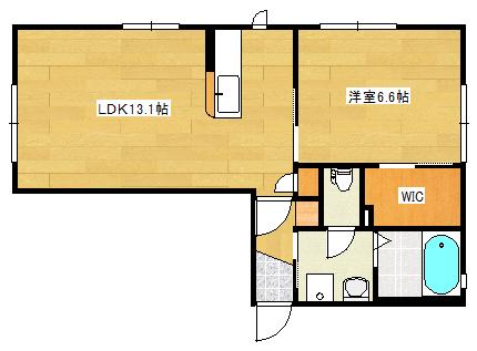 シェソワSATSUNO E棟(1LDK/1階)の間取り写真