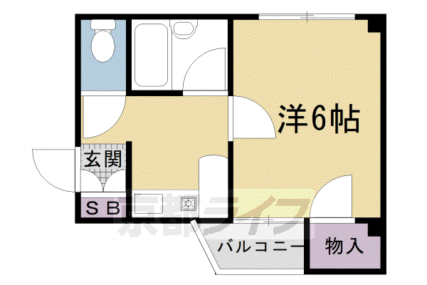 ラメールIII(1K/2階)の間取り写真