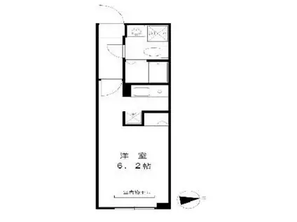 MODULOR中井(1K/2階)の間取り写真