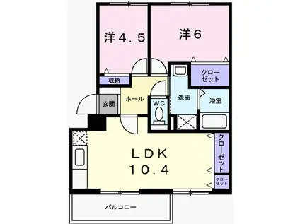 ヒューマンプレイス(2LDK/3階)の間取り写真