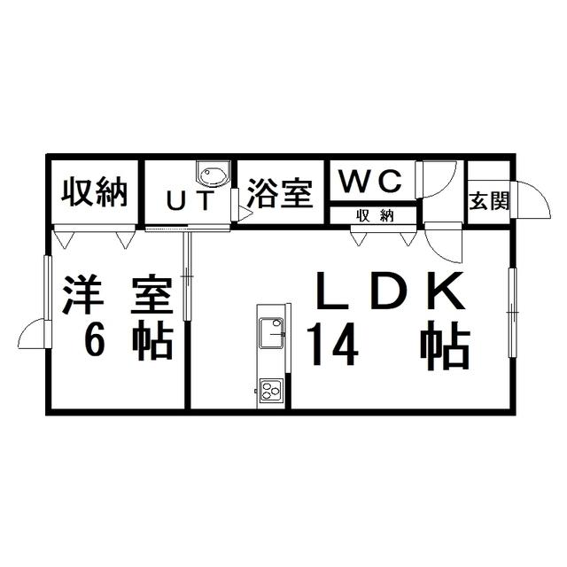 FREEDOM 7(1LDK/1階)の間取り写真