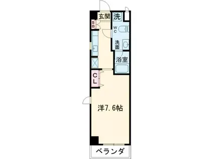 エイムオーエス島崎町マンション(1K/3階)の間取り写真