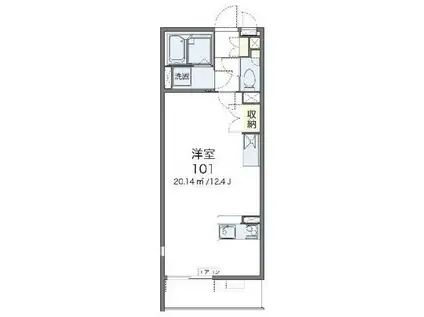 レオネクストラベンダー(ワンルーム/3階)の間取り写真