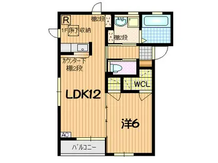 プロムナード(1LDK/1階)の間取り写真