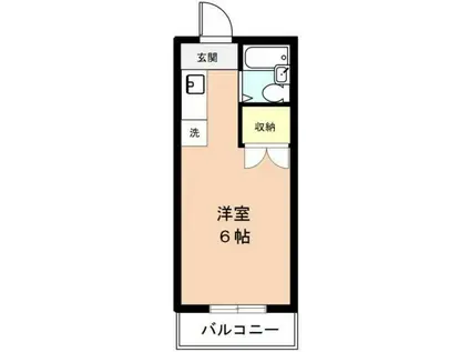 プレアヴェール(ワンルーム/1階)の間取り写真