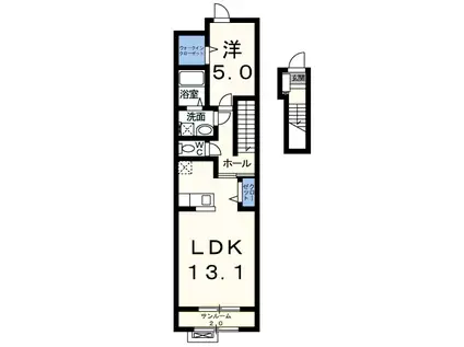 ソレアード (1LDK/2階)の間取り写真