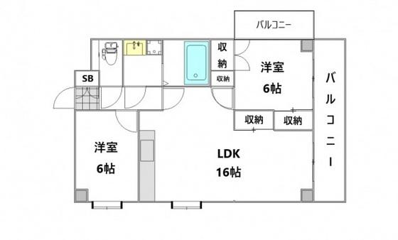KENSEI6(2LDK/2階)の間取り写真