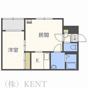 フェアモント山の手(1SLDK/1階)の間取り写真
