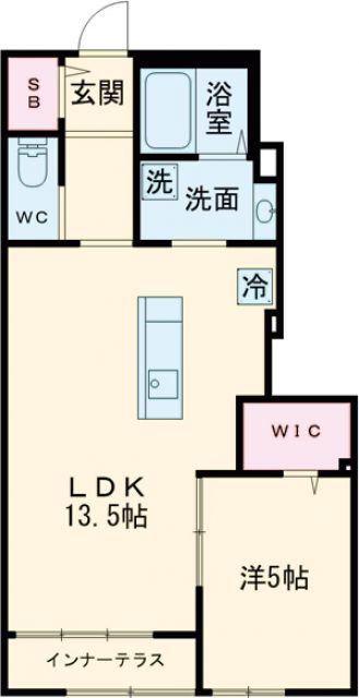 AMBITIOUS(1LDK/1階)の間取り写真