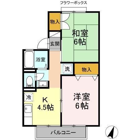 メゾン神田(2K/2階)の間取り写真