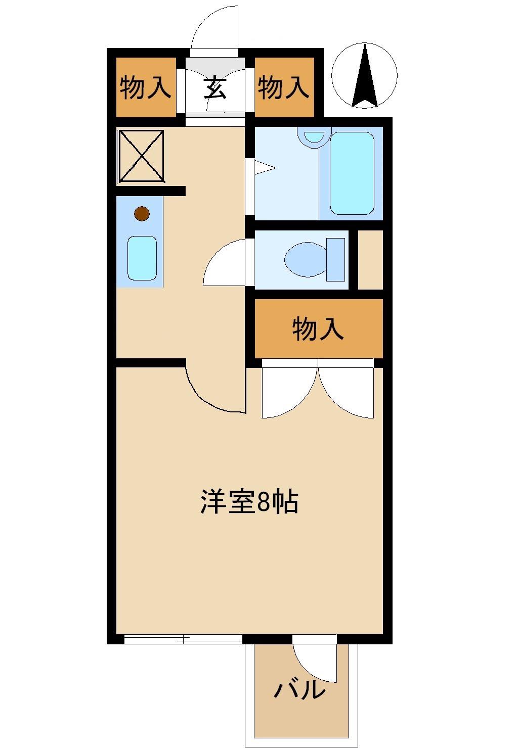 石井マンション(1K/5階)の間取り写真