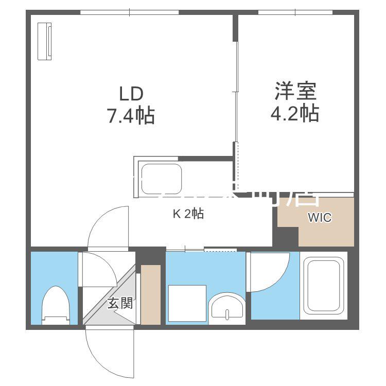 シティプレミア新道東(1LDK/3階)の間取り写真