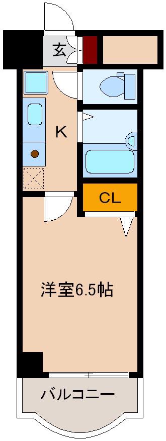 ノルデンハイム新大阪(1K/3階)の間取り写真