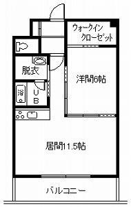 SUN PARFUM(1LDK/4階)の間取り写真