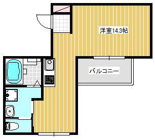 JR東海道本線 藤沢駅 徒歩12分 4階建 築5年(ワンルーム/3階)の間取り写真