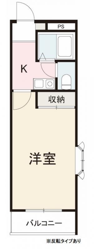 サニーエル白山(1K/2階)の間取り写真