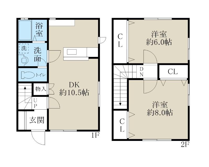 HEIGHTS IWASA(2LDK/1階)の間取り写真