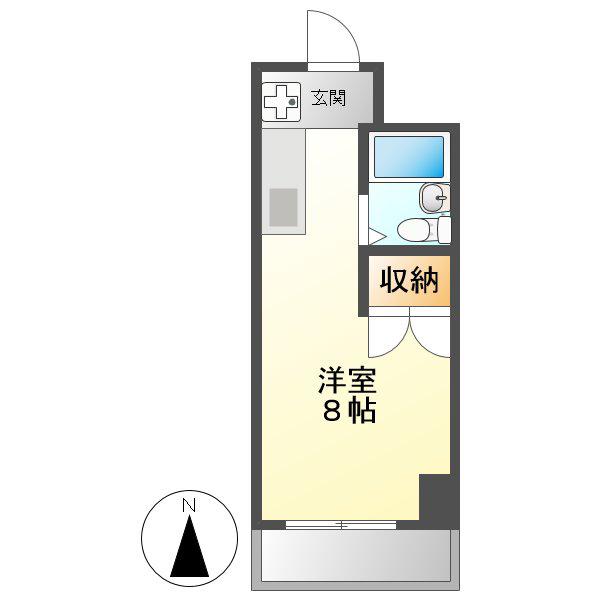 シャトー栄(ワンルーム/3階)の間取り写真