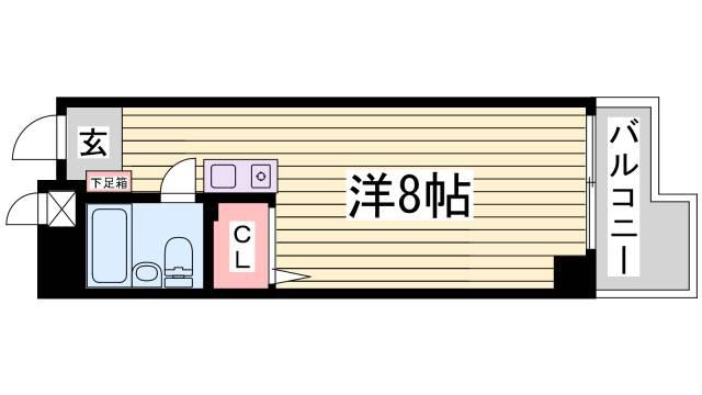 ヴェルドール王子公園(ワンルーム/5階)の間取り写真