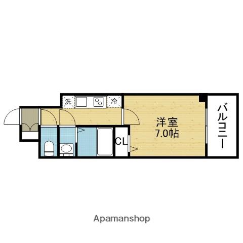 D.CLAREST玉造(1K/6階)の間取り写真