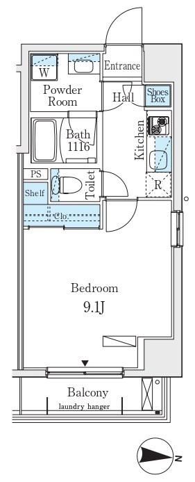 プライマル江東住吉(1K/5階)の間取り写真