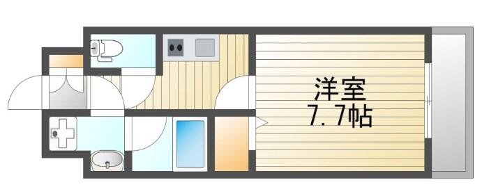 SUN GATE(1K/6階)の間取り写真