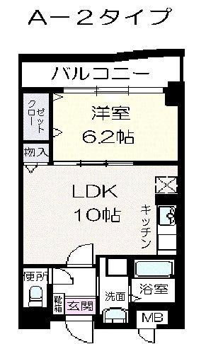 ラポール西大島ウエスト(1LDK/3階)の間取り写真