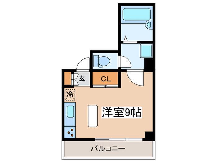 ルネスガーデン(ワンルーム/4階)の間取り写真