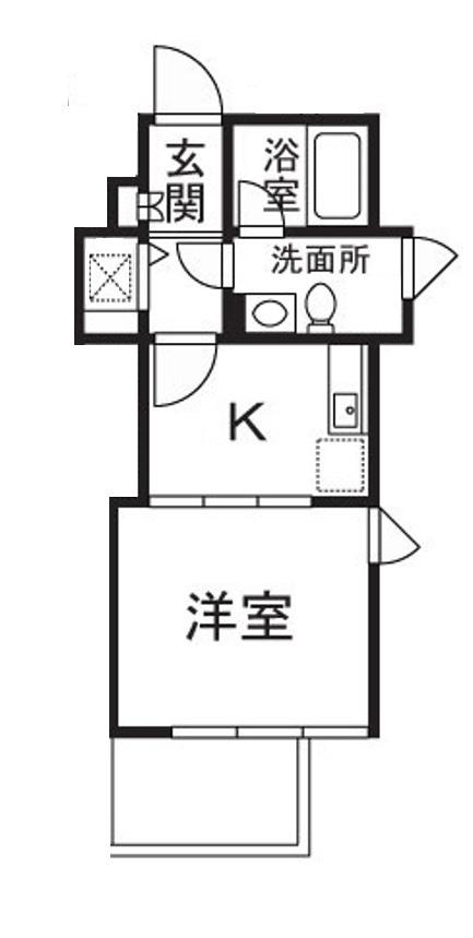 アート・フル溝口(1K/3階)の間取り写真