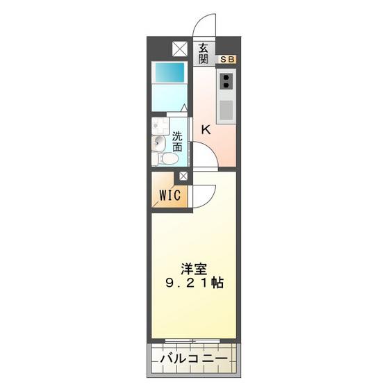 GRANDUKE SUZUKA(1K/2階)の間取り写真