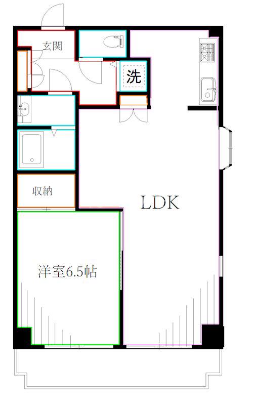フォリスト(1LDK/3階)の間取り写真