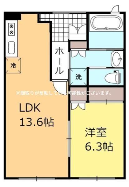 ルミナス請西東A(1LDK/2階)の間取り写真