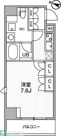 ARKMARK巣鴨(1K/6階)の間取り写真