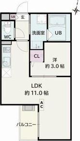 JACK MATOBAV(1LDK/2階)の間取り写真