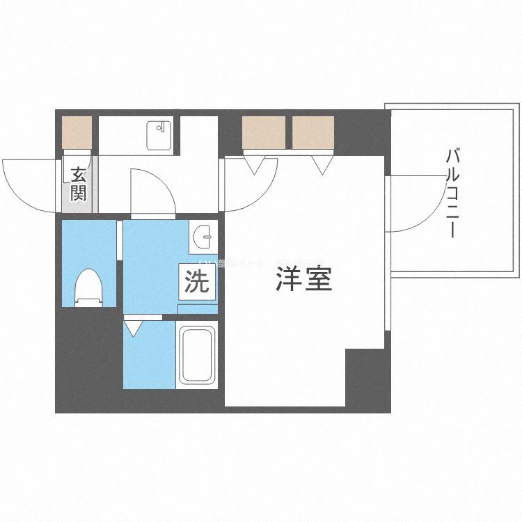S-RESIDENCE新大阪RISH(1K/13階)の間取り写真