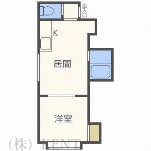 アバンティ(1DK/3階)の間取り写真