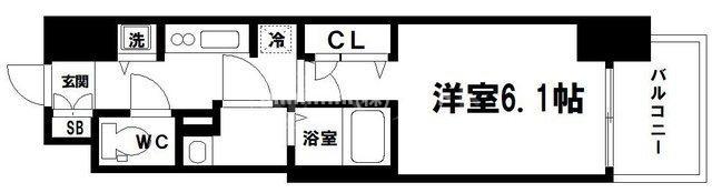LC本町(1K/15階)の間取り写真