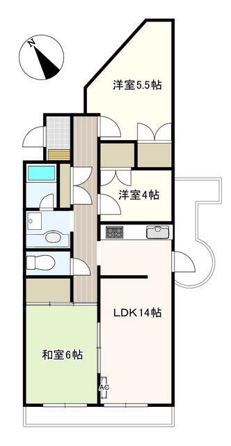 シャトルグランディ(3LDK/2階)の間取り写真