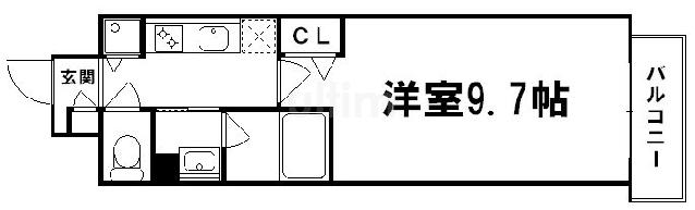 TMインプレシオン(1K/6階)の間取り写真